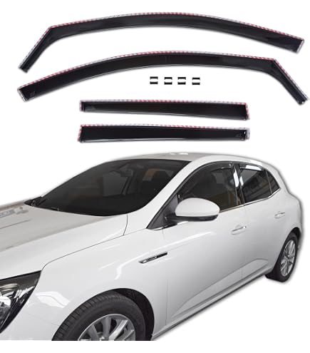 Déflecteurs D'Air HEKO Pour Renault Talisman Grandtour Depuis 2016 – Lot De 2, Fumé, Installation Intérieure