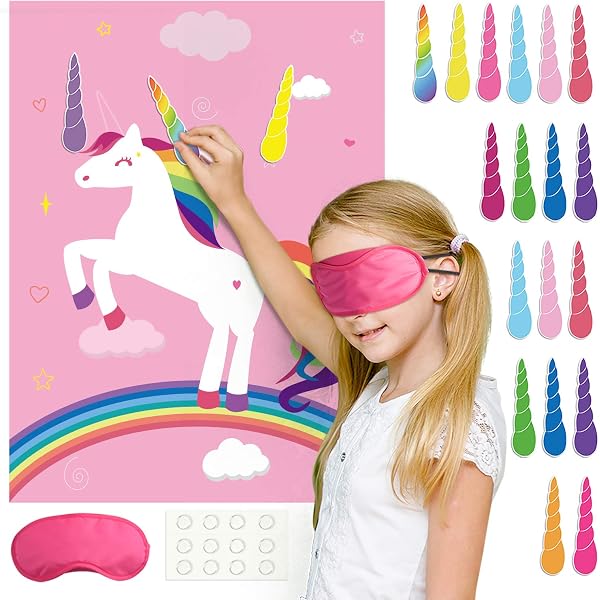 28pcs Lunettes Licorne Fête DPKOW - Masques Photobooth Pour Anniversaire Fille Et Déguisement Enfant