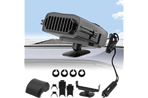 HASAIKA® Riscaldatore per Auto, Stufetta Portatile per Auto, 2 in 1 Riscaldatore per Sbrinamento, 12V 150W Sbrinatore per Auto/SUV/Van