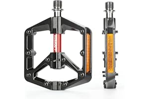 BOFFOX Pedali per Bici in Alluminio Pedali MTB Flat Ciclismo 9/16 Pedali per Bicicletta Antiscivolo e Leggeri Adatto per BMX/Mountain/Bici da corsa