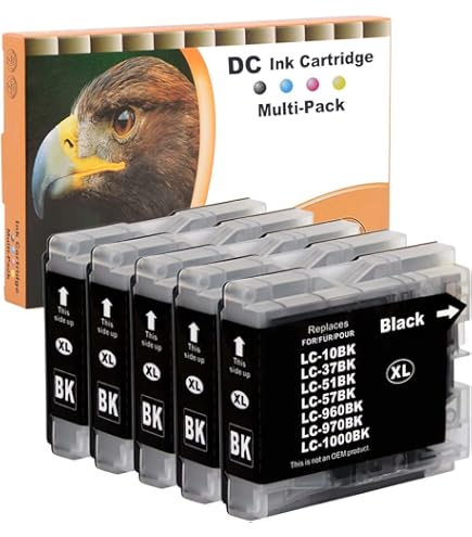 10 Druckerpatronen Für Brother DCP-130C 135C 150C 260C 330C 350C 357C 540CN 560CN 750CW 770CW Fax-1355 1360 1460 1560 2840C MFC-235C 240C 440CN 465CN 5460CNW | Kompatibel Zu Brother LC1000 LC970