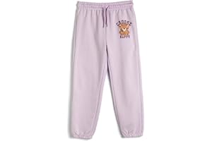 Koton Jogger Sweatpants Drawstring Teddy Bear Printed Detail Pantalones de chándal de niñas