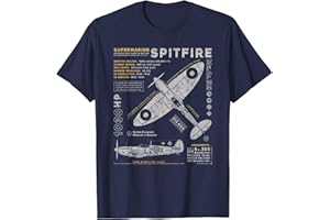 909 APPAREL Spitfire Mk.1 | RAF British WWII Supermarine Fighter Plane T-Shirt
