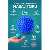 CNGZSHOP Duyu Uyarıcı Sert Dikenli El Ayak Masaj Topu, 9,5 cm, &Ccedil;ok Renkli