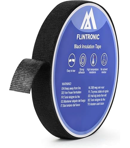 Tesa Tape 51608 – Nastro In Tessuto Nero Per Fasciatura Cavi Auto, Rotolo Da 2 (confezione 2 Pezzi)