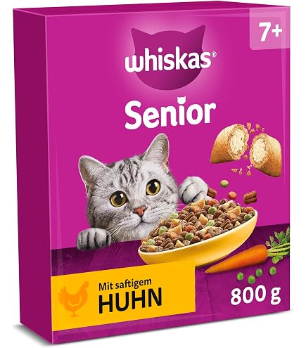 Whiskas Adult 1+ Katzentrockenfutter fr Erwachsene Katzen mit Huhn 2er  Pack (2 x 300 g) im Karton : Amazon.de: Haustier
