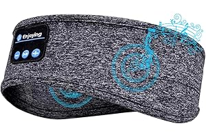 DUPELEC Sleep Mask Headphones, Bluetooth Sleep Mask for Men & Women, Wireless Music Blackout Eye Mask for Travel/Nap/Meditation/Relaxation, Sleep Headphones Headband, Gifts for Her (Grey)
