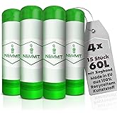 NEMMIT ® Premium Müllbeutel 60L - extradick & tropfsicher 80x65-4er Pack - aus 100% Recycling Material EXTRA Breite Müllsäcke