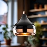 Luminoso Tekli Sarkıt Aydınlatma Metal G&ouml;vde Bakır Kaplama, Ev, Ofis, Cafe, Restoran Avizeleri, E27 Duy