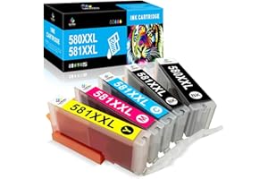 LeciRoba 580XXL 581XXL do Canon 580 & 581 wkłady atramentowe i 580xxl 581xxl do Canon PGI-580 xxl CLI-581 XXL, do Canon TR7500 TR8500 TS6100 TS6200 TS6300 TS700 TS8200 TS8200 TS880 350 TSS Drukarki