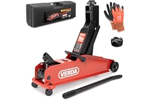 VERDA Hydraulischer Wagenheber 3T für SUV mit Koffer, 192-530 mm, Gummi, Montagehandschuhe Heber für Geländewagen, SUV, Jeep Hydraulischer Rangierwagenheber Wohnmobil Profi Auto Heber