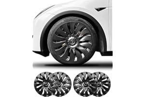 KKTR-CAR Tapacubos para Tesla Model Y de 19 pulgadas, 4 unidades, color negro mate, compatibles con Tesla Model Y (19in Model y Style 7)