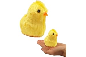 QUICKDRAW 1 x Easter Chirping Chick Motion Activated Childrens Gift Soft Fluffy Baby Chicken Toy Egg Hunt Chicks