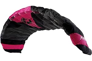 Wolkenstürmer Paraflex Quad à 4 Lignes - Aile de Traction 5.0 - Rose - Ready to Fly Kite y Compris Les poignées - Aile de Traction pour la Pratique du Mountainboard
