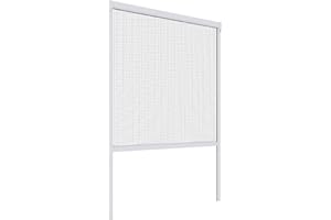 Windhager Estor básico de protección contra Insectos para Ventana, PVC, persiana Enrollable, Kit de Montaje, 130 x 160 cm, Color Blanco 04503