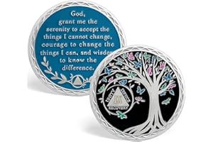 GENERIC 9 Year Sobriety Coin Tree of Life Sobriety Chip AA Chips and Medallions Sobriety Gifts for Women Men Alcoholics Anonymous Gifts Addiction Recovery Gift