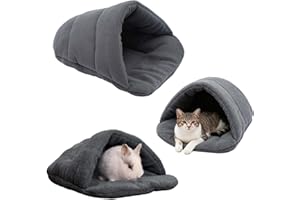 LNGJIN Meerschweinchenbett haustierMeerschweinchen Bett BetthöhleMeerschweinchen Haus,Guinea Pig Bed Pet,Kleine Tier Plüsch Höhle, für Zwergkaninchen Chinchillas Bartagamen Eidechse (Dunkelgrau)