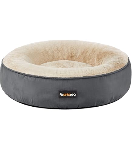 Feandrea Hondenbed, hondenmand, kattenbed, donut, 75 cm, bruin PGW075C01 Feandrea Hondenbed, hondenmand, kattenbed, donut, 75 cm, bruin PGW075C01