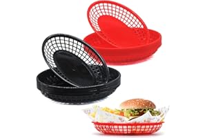 JJWNMLL Cesta de fruta de 16 piezas, bandeja de aperitivos de cine, para hamburguesas, patatas fritas, dulces, fiesta de cumpleaños infantil picnics, barbacoas, fiestas de verano en el jardín.