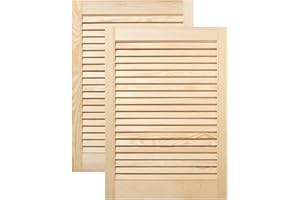 ben+camilla.com Doppel-Paket / 2-er Pack Lamellentüren 69,0 x 49,4 cm Holztür Natur mit offenen Lamellen für Regale, Schränke, Möbel | Kiefer Holz unbehandelt