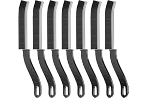 PESTON [7 Pezzi] Spazzola per Pulizia Fessure, Spazzola per Pulire le Fughe, Pulisci Fughe Piastrelle, Spazzola Multifunzionale per Angoli, Fughe Pavimenti, Lavandino, Binari Finestra, Bagno e Cucina