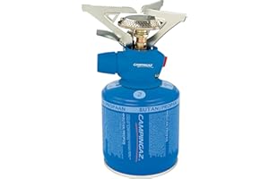 Campingaz Twister Plus Piezo Fornello da campeggio | Cucina a gas 1 fuoco | per campeggio, festival, escursionismo | confezione piccola | inclusa scatola di plastica per un facile trasporto