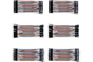 GERUI 240pcs Multicolored Dupont Wire 40pin Male to Female,40pin Female to Female, 40pin Male to Male Breadboard Jumper Ribbon Cables Kit Compatible with Arduino Projects(6 * 10CM)