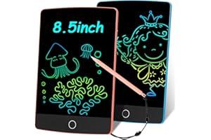 Topfree LCD Writing Tablet, 2 Pack Doodle Scribbler Pad, 8.5 inch LCD Colorful Writing Tablet Drawing Board Learning Gift for Kids, Educational Toys for 3-6 Years Old Boys & Girls