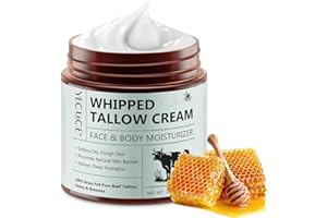 ‎QLIGES Beef Tallow 120g, Grasgefütterte Rindertalgcreme mit Honig und Bienenwachs, Feuchtigkeitscreme für Gesicht und Körper, für die meisten Hauttypen geeignet