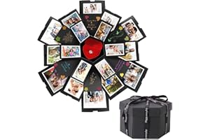 HIKPACKER Explosionsbox Bastelset,Überraschung Box,Geschenkbox DIY Explosionsbox,DIY Fotoalbum Explosion Box,Explosion Gift Box für Geburtstag,Christmas,Jahrestag,Valentinstag,Heiratsantrag,Muttertag