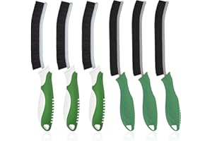 TQRR Cepillo de Limpieza - Cepillo de Limpieza de Cerdas Duras, Cepillo a Cuadros, Cepillo de Limpieza de Baño, Herramientas de Limpieza para Cocina, Ventanas, Lechada (6, Verde)