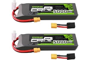 OVONIC LiPo 11,1 V 3S 5000 mAh 120 C avec Prise TRA pour Voiture RC Camion Avion Hélicoptère Bateau Voiture Racing RC Hobby