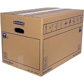 Bankers Box 6208201 Pack of 10 Cardboard Boxes with Handles for Moving, Storage and Transportation, Ultra Resistant, Reinforc