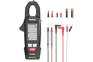 MASTFUYI Ampèremétrique Pince, Testeur Électrique TRMS 6000, Auto-ranging, NCV, Détection de Fil Sous Tension, Courant AC, Tension AC/DC, Continuité, Capacitance, Résistance, Fréquence, Diode, Température