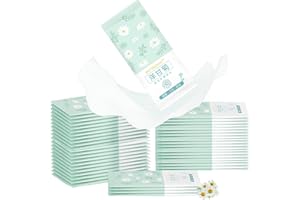 ZNNHNN Erfrischungstücher 50 Stück, Feuchte Waschlappen Einzeln Verpackt, Feuchttücher Einzeln Verpackt, Feuchtes Toilettenpapier, Hygienische Reinigungstücher, Kamille, Aloe, Geeignet für Empfindliche Haut