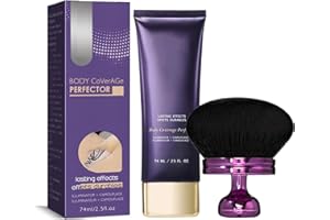 GENERIC Beauty Body Coverage Perfector with Brush, All Over Complexion Perfector For Legs, 2-in-1 Body Camouflage and Illuminator, Tattoo Cover Up Makeup, Waterproof Sweatproof Face Concealer (1PC)