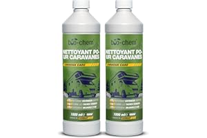 BIO-CHEM CLEANTEC Bio-Chem - Nettoyant pour Caravane & Camping-Car 2L - Entretien de véhicules de Camping - Caravanes, auvents, Camping-Cars, mobilhomes - Nettoyage Surfaces extérieures