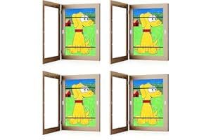 DURPAR 4 marco de fotos para niños, marco de fotos con apertura frontal, marco para niños, colocación artística de 150 + A4 Wood