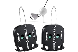 NPQ 2 Pcs Plastic Golf Shot Counter 2 Player Golf Score Counter for Competitive Golf Matches and Family Friend Party Class Outdoors Games a Useful Gift for Men Women and Golf Scoring Keeper