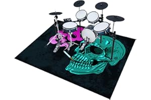 EYKWKB Alfombra de Tambor 210 x 180 cm Alfombras Acusticas Bateria para Kits de Batería Electrónica Bombo Caja y Otros Instrumentos Musicales Alfombrillas Antideslizantes Alfombra para Batería