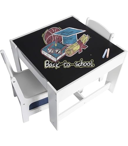 JNGLGO Kindertisch Mit Stühlen - Aktivitätstisch Mit Stauraum & Bausteinkompatibilität