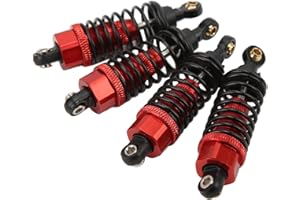 ONGWAN VGEBY Amortisseur RC, Remplacement D'amortisseur RC pour TT-01 TT-02 TA05 TL-01 TA03 MF-01X(Rouge) Accessoire de modèle de Voiture
