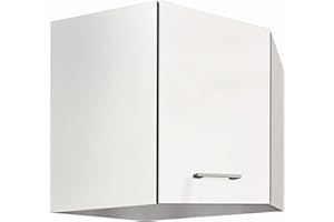 Berlioz Creations – Mueble de Cocina con ángulo, Paneles de partículas, Blanco, 57,5 x 57,5 x 55,4 cm