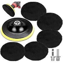Set van 10 polijstschijven: polijstpad 5 inch 125 mm wol kap Set van 10 polijstschijven: polijstpad 5 inch 125 mm wol kap