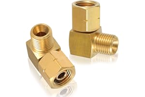 CDDCWZ 2 pièces angle de raccordement de gaz, angle de gaz 90 degrés, raccord rapide de tuyau de gaz gauche 1/4'' pour caravane, camping, camping-cars, cuisinière à gaz, GPL