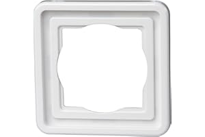 Kopp Standard Unterputz Feuchtraum 1-fach Abdeckrahmen, für senkrechte und waagrechte Installation, UP FR, IP44, arktis-weiß, 302302071