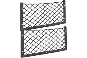 ASHUXXN 2 Pezzi Rete Portaoggetti per Auto Rete Portaoggetti Tasca Organizer Bagagliaio Auto Rete Elastica per Carico di Auto Borsa Laterale Posteriore Tasca Posteriore per Utensili Camper (36 cm x 18 cm)