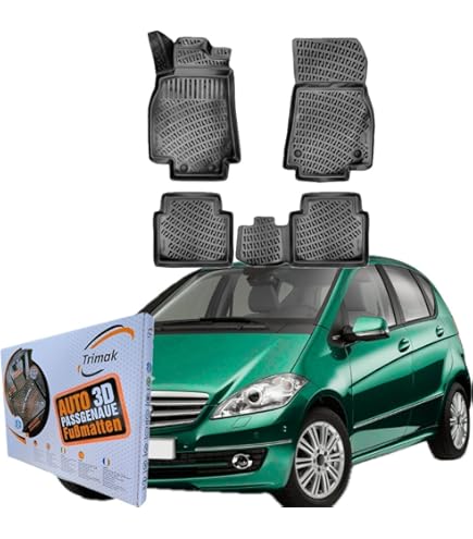 Recambo 3D Gummi Fußmatten Kompatibel Für Mercedes A-Klasse | W169