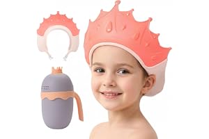 MOSIERRY Tvätt skydd för småbarn med badsköljningskopp, justerbar baby shower keps för barn baby bad visir schampohatt för småbarn 1-9T
