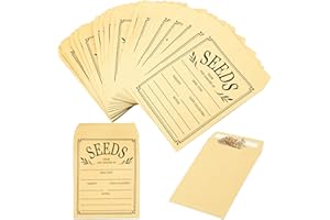 CANIPHA Lot de 100 enveloppes refermables en papier marron auto-adhésives pour économiser les semences - 7,9 x 12,9 cm